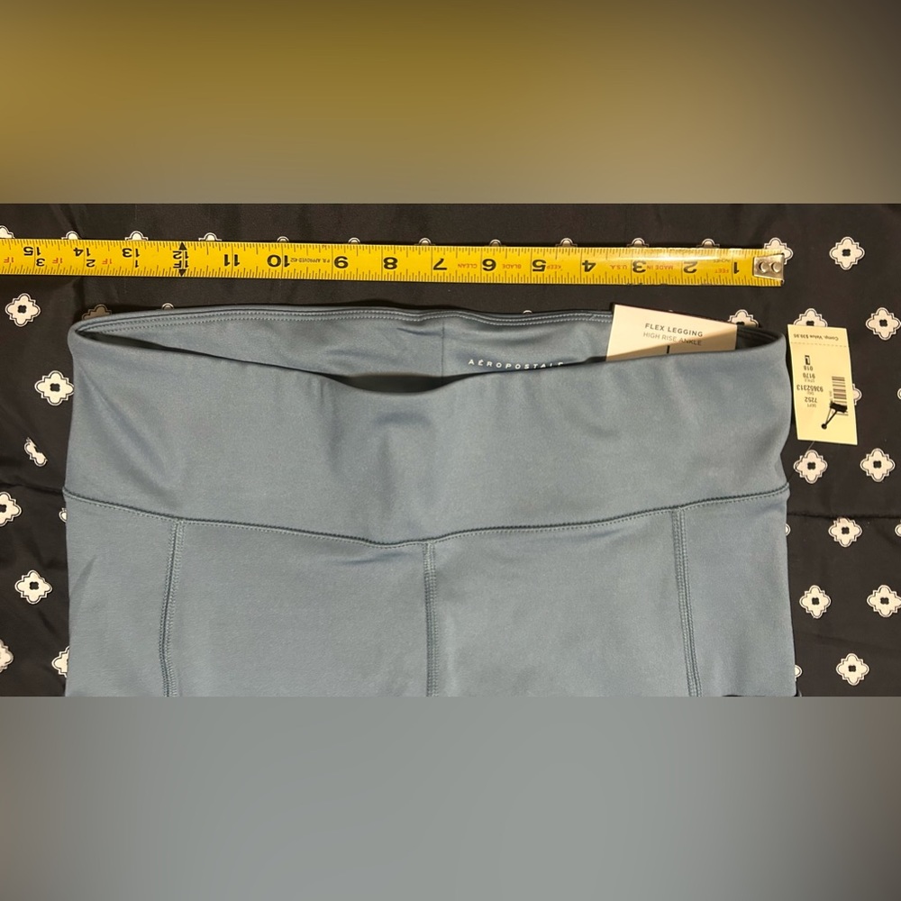 NWT- Aeropostale Blue leggings- high rise w/ pockets- size large - Picture 7 of 11